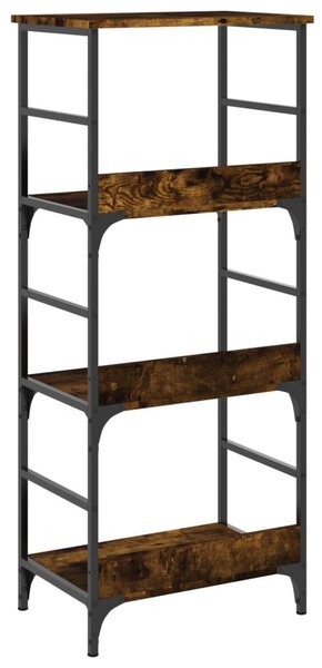 Füstös tölgy színű szerelt fa könyvespolc 50 x 33 x 117,5 cm