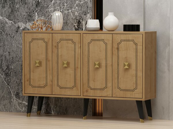 Hanah Home Console Sapphire Oak Gold Roland - Sapphire Oak, Gold