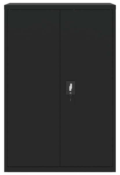 Fekete acél irattartó szekrény 90x40x180 cm