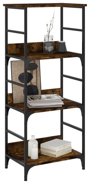 Füstös tölgy színű szerelt fa könyvespolc 50 x 33 x 117,5 cm