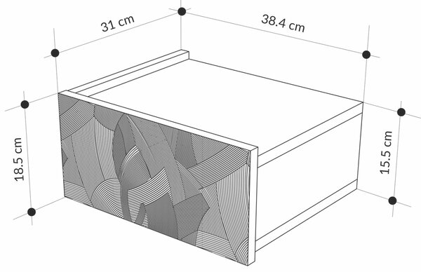 Hanah Home Éjjeliszekrény Sandstone Travertine Onda - Sandstone, Travertine v2
