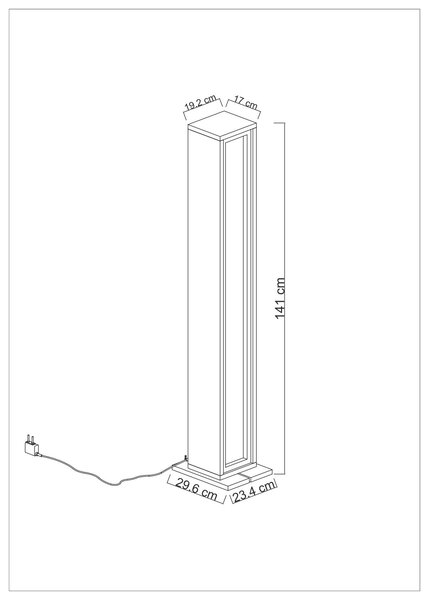 Hanah Home Floor Lamp White Nova - White