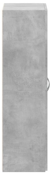 Betonszürke szerelt fa irattartó szekrény 60 x 32 x 115 cm