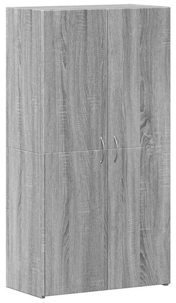 Szürke sonoma színű szerelt fa irattartó szekrény 60x32x115 cm