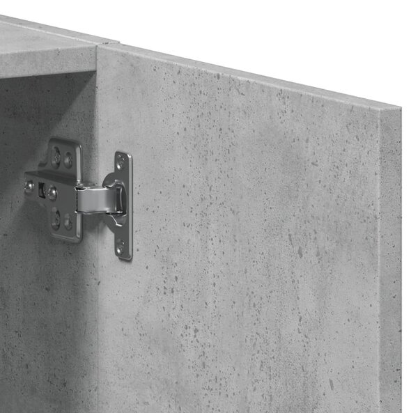 Betonszürke szerelt fa irattartó szekrény 60 x 32 x 115 cm