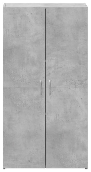 Betonszürke szerelt fa irattartó szekrény 60 x 32 x 115 cm