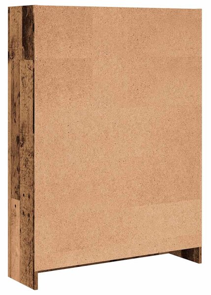 Antik fa színű szerelt fa könyvespolc 80 x 24 x 109 cm