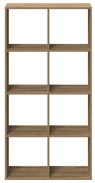 Kézműves tölgy színű fa elválasztó könyvespolc 69,5x29x137,5 cm