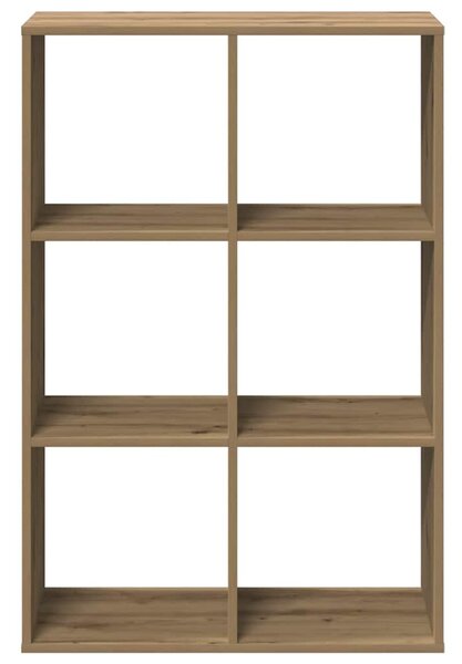 Kézműves tölgy színű fa elválasztó könyvespolc 69,5x29x103,5 cm