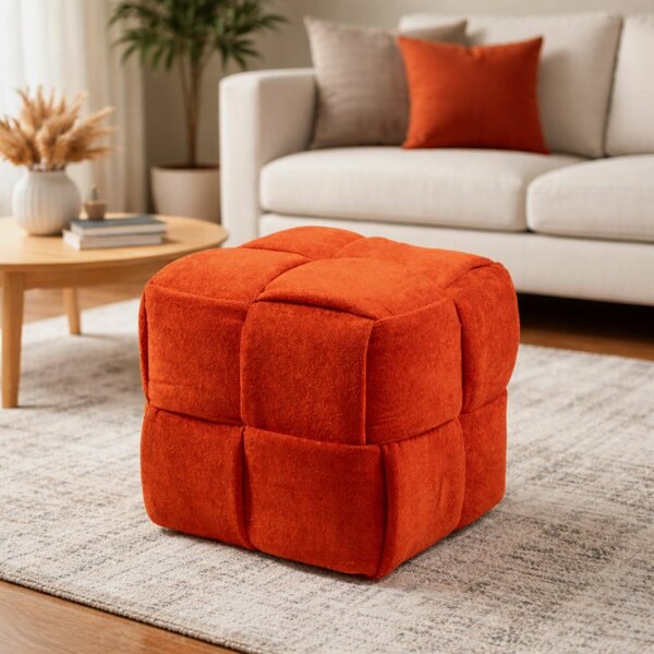 Atelier Del Sofa Kötött puff - Narancssárga