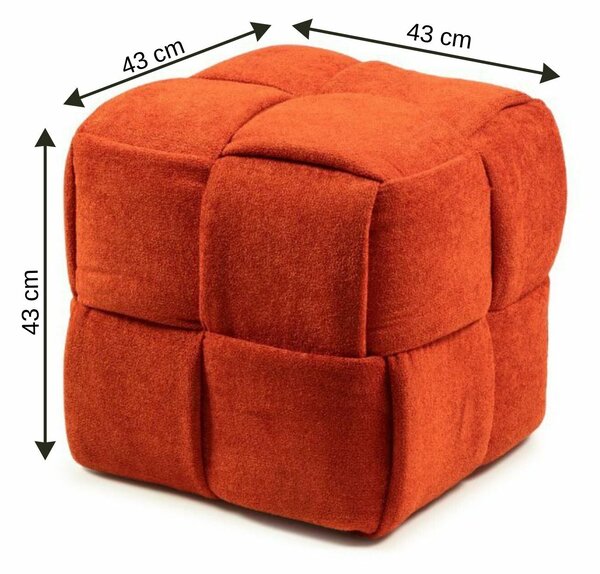 Atelier Del Sofa Kötött puff - Narancssárga