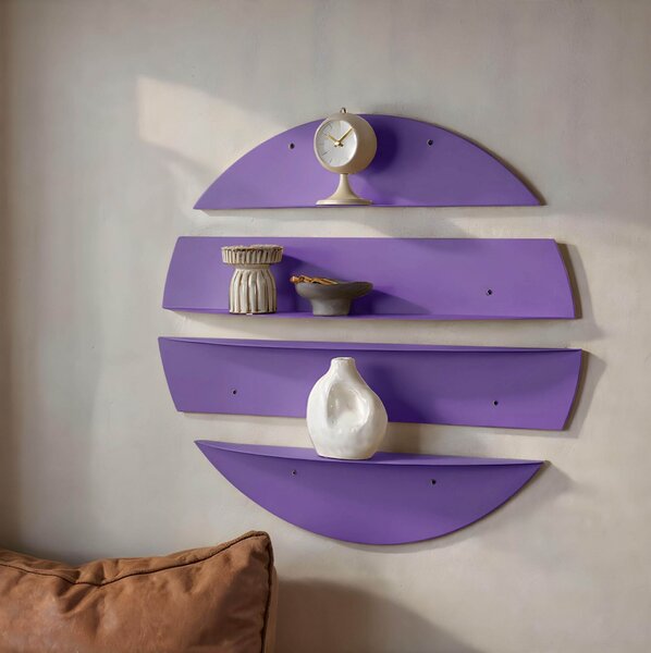 Hanah Home Dekoratív Fém Fali Polc Lila Vlnt118R4005