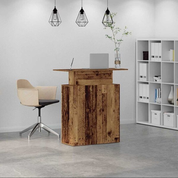 Recepciós pult antik fa 100x40x104 cm szerelt fa