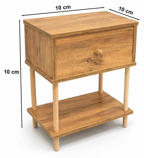 Hanah Home Éjjeliszekrény Fenyő Peka-0002 - Fenyő