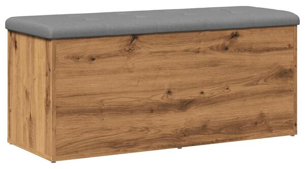 Kézműves tölgyfa tárolópad 102 x 42 x 45 cm rétegelt fából