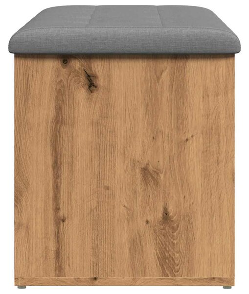 Kézműves tölgyfa tárolópad 102 x 42 x 45 cm rétegelt fából