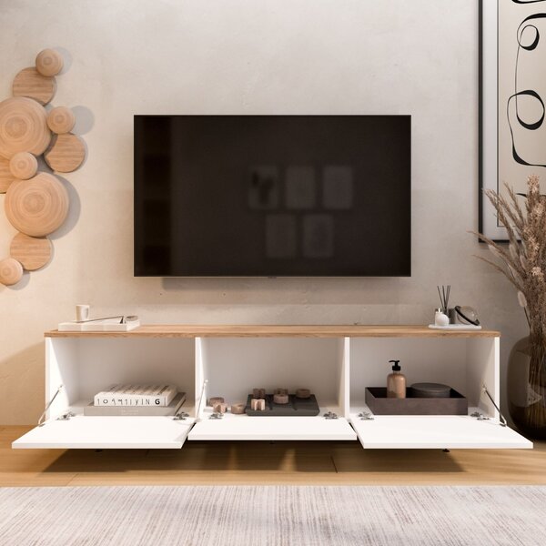 Hanah Home TV-állvány fehér tölgy Nord - ND6-SW
