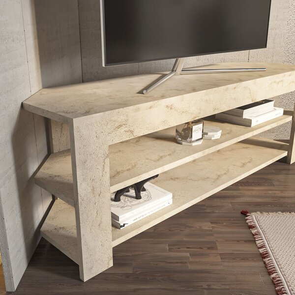 Hanah Home TV Stand Travertine Rita - Travertine
