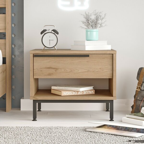 Hanah Home Nightstand Walnut On14-S