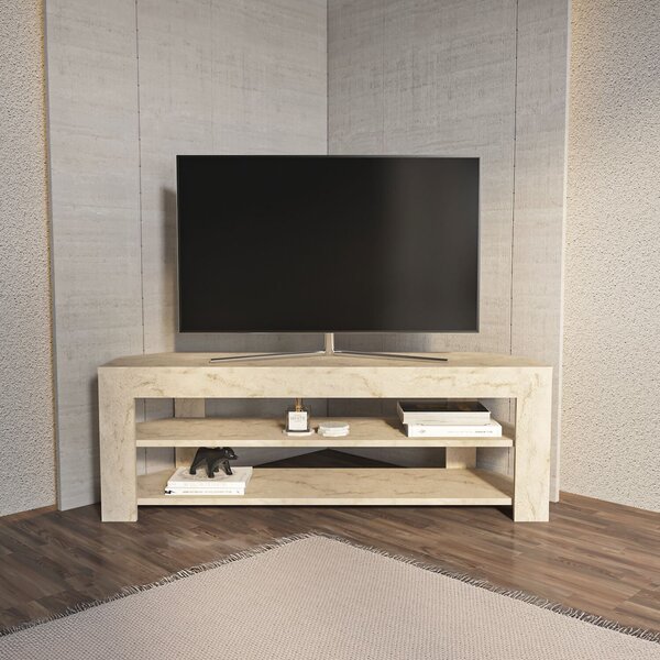 Hanah Home TV Stand Travertine Rita - Travertine