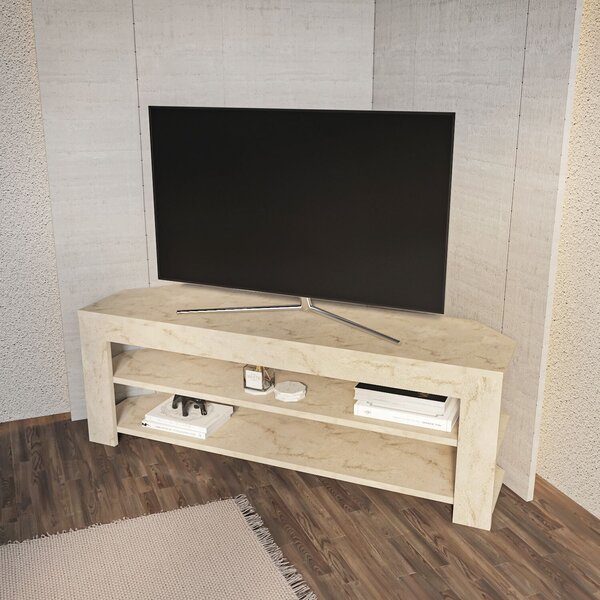Hanah Home TV Stand Travertine Rita - Travertine
