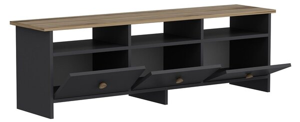 Hanah Home TV Stand Anthracite Oak Oslo - Anthracite