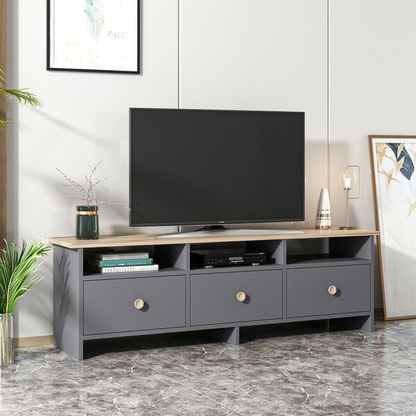 Hanah Home TV Stand Anthracite Oak Oslo - Anthracite