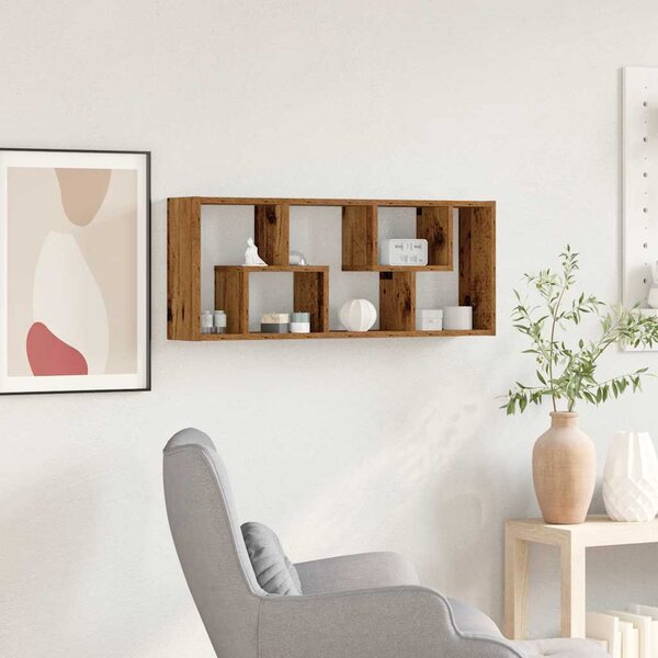 Tömör fa fali polc 36 x 16 x 90 cm