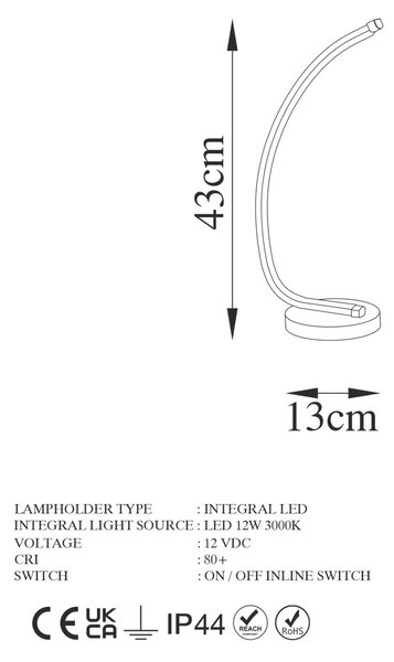 Opviq asztali lámpa fekete Bevel - 13321