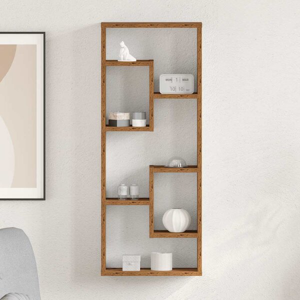 Tömör fa fali polc 36 x 16 x 90 cm