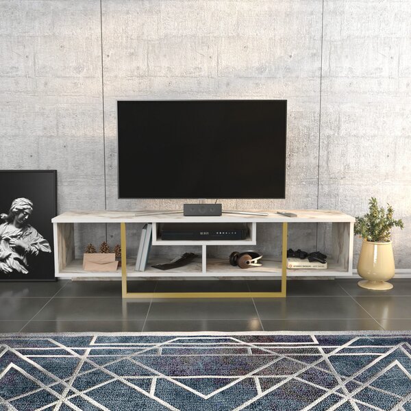 Hanah Home TV állvány Arany Fehér Asal 150 - Arany, Ephesus