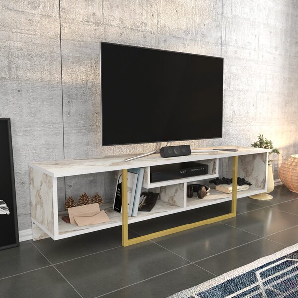 Hanah Home TV állvány Arany Fehér Asal 150 - Arany, Ephesus