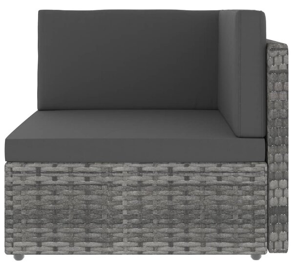 2 személyes szürke elemes polyrattan kanapé