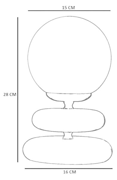 Opviq Asztali Lámpa Méz Dió 8901-4