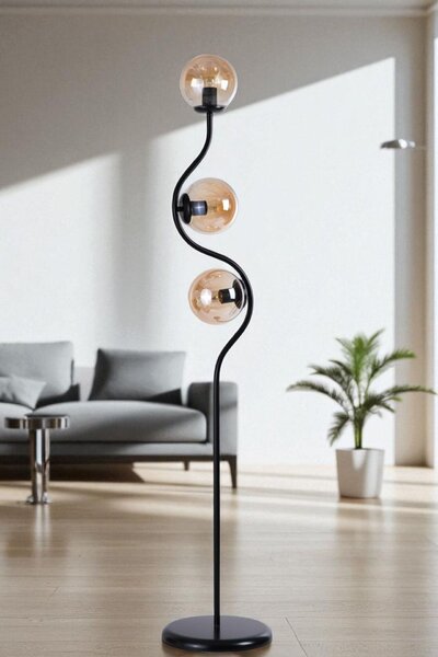 Opviq Floor Lamp Honey Black 8944-8