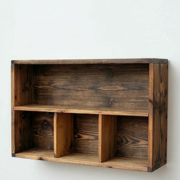 Hanah Home Dekoratív Fa Fali Polc Wooden Raf306