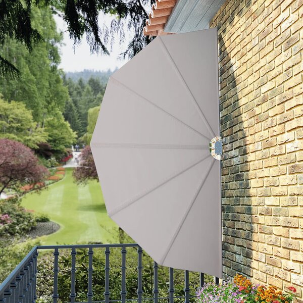 Krémszínű összecsukható terasz oldalárnyékoló 160 cm