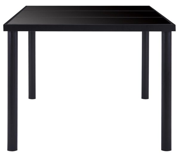 Fekete edzett üveg étkezőasztal 160 x 80 x 75 cm