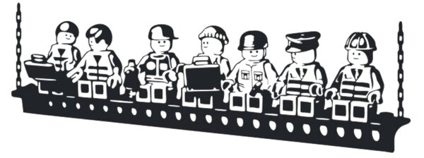 Falmatrica "Lego figurák" 56x150cm