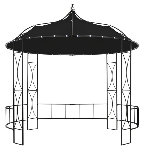 Antracitszürke kerek pavilon 300 x 290 cm