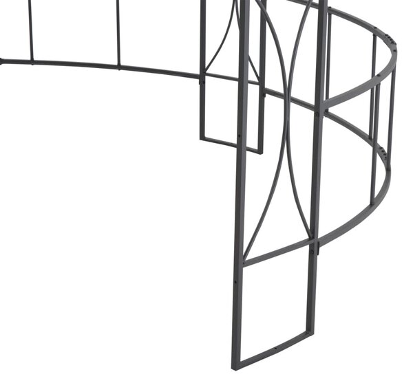 Antracitszürke kerek pavilon 300 x 290 cm