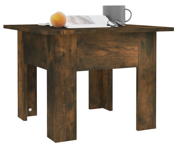 Füstös tölgy színű szerelt fa dohányzóasztal 55 x 55 x 42 cm