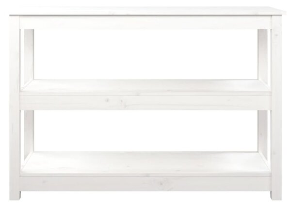 Fehér tömör fenyőfa tálalóasztal 110x40x74 cm