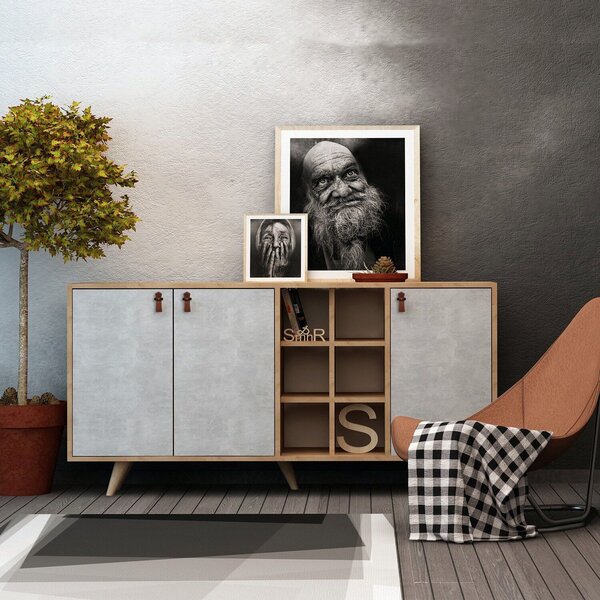 Hanah Home Console Oak White Prilika
