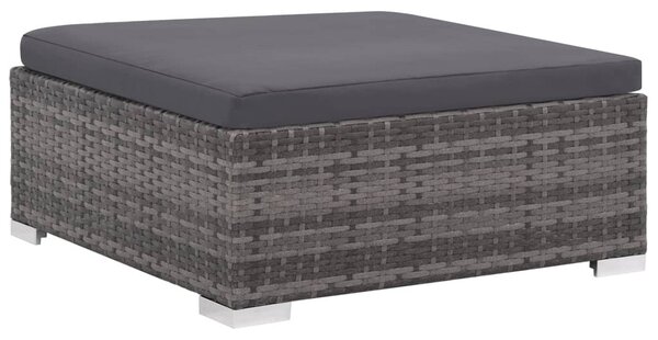 VidaXL 6 darabos szürke polyrattan kerti bútor szett párnákkal