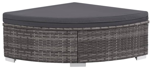VidaXL 6 darabos szürke polyrattan kerti bútor szett párnákkal