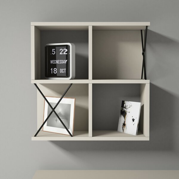 Hanah Home Fali polc Cream Black Extra - Cream