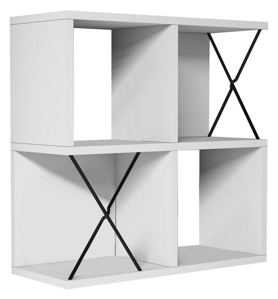 Hanah Home Wall Shelf White Black Extra - White