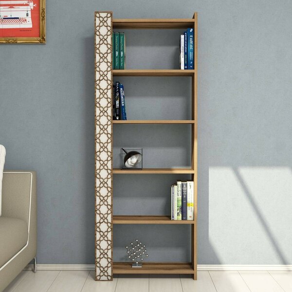 Hanah Home Könyvespolc Walnut Cream City - Dió, Krém
