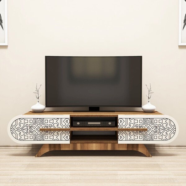 Hanah Home Defne TV állvány - diófa/krém